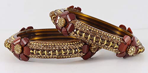 Image of NMII Viral Multi Colour Glass Bangles with Golden Ghungroo Charms & Stone Work For Women & Girls | Fancy Designer Glass Bangle | Traditional Chudi | Kanch Ki Churi | Stylish Ghungroo Bangle For Women