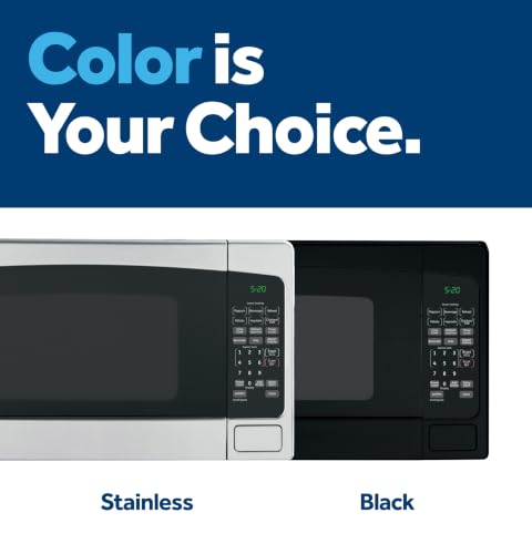 GE Countertop Microwave Oven,1, 200-watt Capacity, 2.0 Cubic Ft., 8 Auto Setting Cooking Settings, Child-Lock Technology, Kitchen Essentials for the Countertop, Dorm Room or Apartment, Stainless Steel - image 6