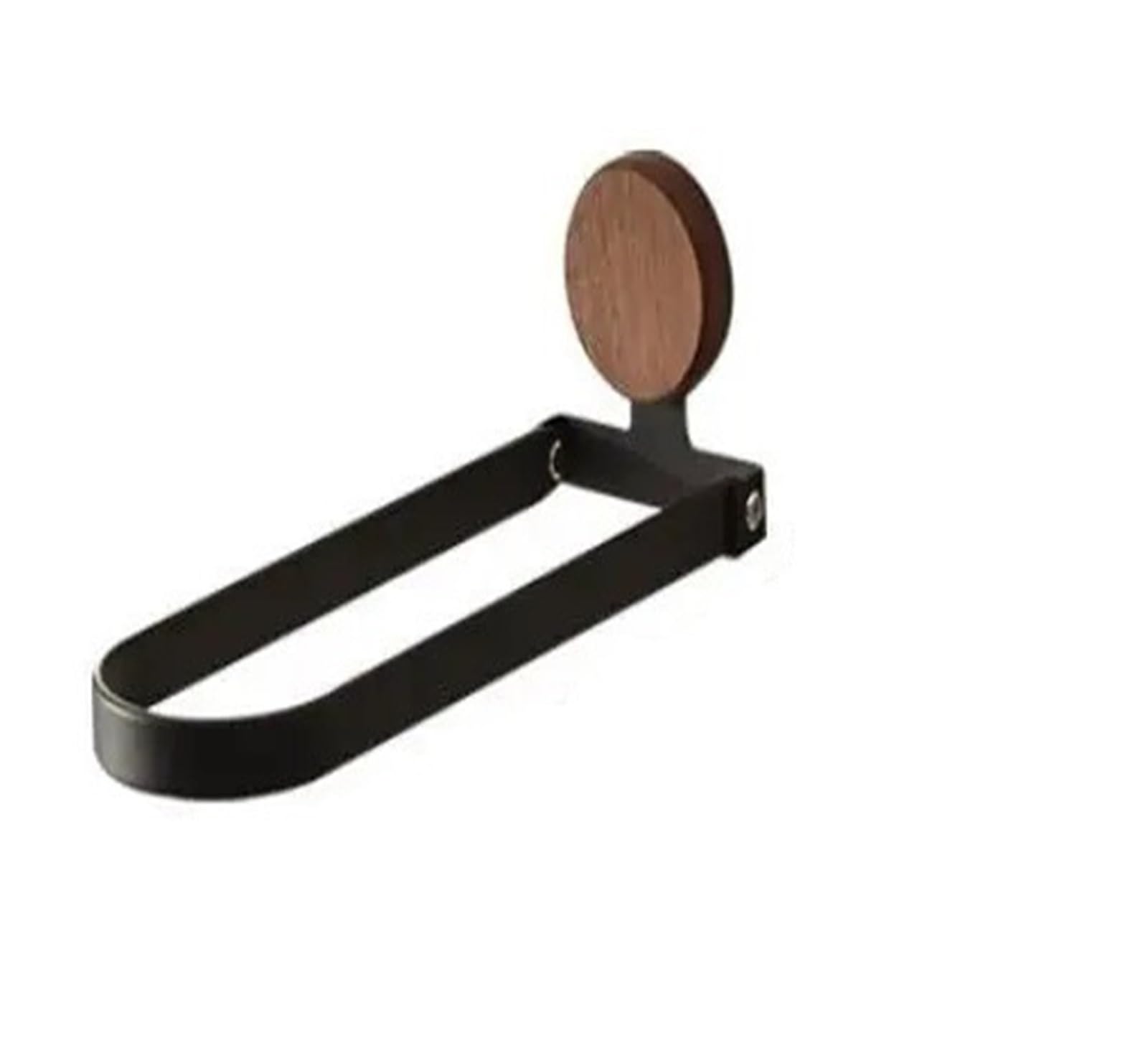 1pc Wood Bathroom Towel Rack Washbasin Stand Wall-mounted Foldable Bath Hanging Rod Without Drilling(24cm Black)