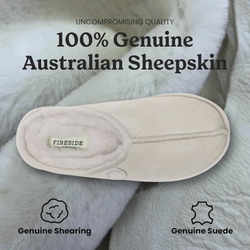 Image of Fireside by Dearfoams Men's Grafton Shearling Indoor /Outdoor Clog | Casual Slippers