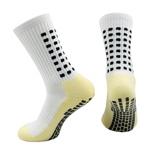 3 pairs - dispensing anti-slip men's football socks, medium-length thick and wear-resistant towel sole sports socks