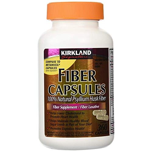 Fiber Capsules Kirkland Therapy for Regularity/Fiber Supplement, 360 capsules – Compare to the Active Ingredient in Metamucil Capsules