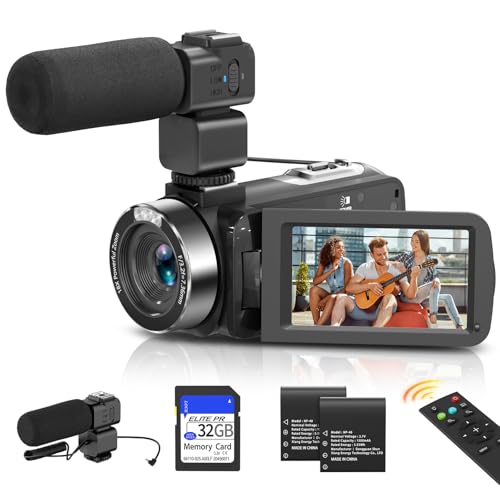 8K Video Camera, 48MP Vloging Camcorder with IR Night Vision for YouTube
