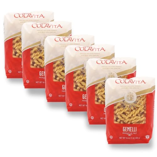 Colavita Gemelli (Braids) Pasta 1lb – Pack of 6 – Authentic Itali...