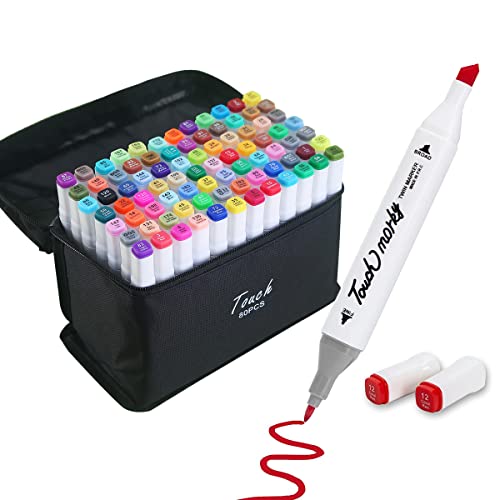 Caneta Marcador para Colorir Desenho Professional, Pontas Duplas, Codificados por Cores, Segurança G