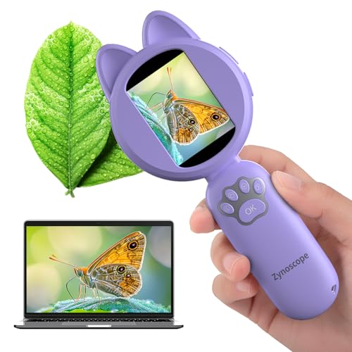 Kids Microscope - Handheld Portable Digital 200X Magnification - Microscope for Kids, Rechargeable Toy for Kids Ages 3-12, Educational Science Toys, Christmas Birthday Gifts for Boys & Girls