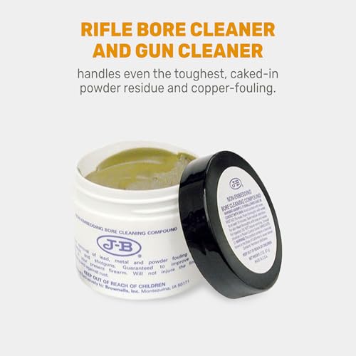 Brownells J-B Non-Embedding Bore Cleaning Compound Gun Barrel Cleaner Solvent Oil-Paste, Gunsmithing Tools Maintenance Cleaning Supplies, 2 oz. (57g) Jar
