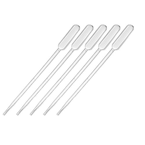 Uxcell 20 Pcs Plastic Disposable Pipettes 0.5Ml, Clear Transfer Pasteur Pipettes, 112Mm Length, Liquid Dropper For Lab #TOP9