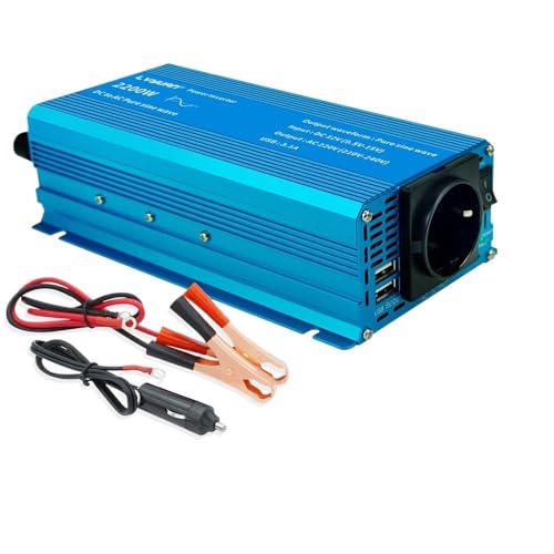 Transformateur Onde Sinusoïdale Pure 2200W avec Adaptateur de Charge Haute Performance