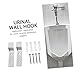 Alipis 6sets Stainless Steel Urinal Hook Bracket Easy Install Wall Mounted Urinal Support for Home Commercial Use Design Includes Screws Tools