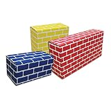 Edushape Cardboard Baby Blocks, 52 Pieces - Durable Multi-Colored Jumbo & Thick Stacking Blocks for