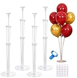 4 Sets of Balloon Table Stand Kit, Reusable Clear Table Balloon Centerpiece Stand Table Desktop Hold