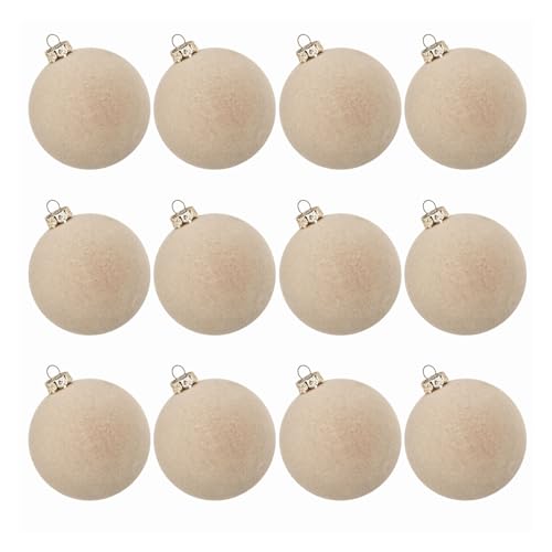 12 Stück Weihnachtskugeln Samt 6cm – Velvet Christmas Balls,...