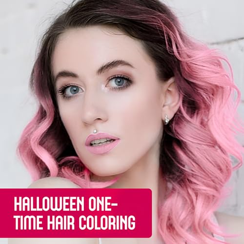 Image of Temporary Hair Wax Natural Instant Hair Color Wax Pomades 4.23 oz, Dosposable Hair Styling Clay for Party, Festival, Halloween, Christmas, Light Pink