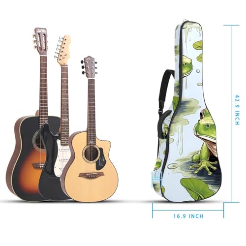 Étui guitare acoustique matelassé et imperméable à poches multiples - 5