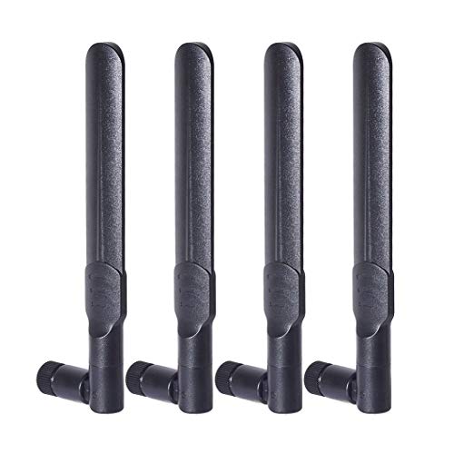 Bingfu Dual Band Wifi 2.4Ghz 5Ghz 5.8Ghz 8Dbi Mimo Rp-Sma Male Antenna (4-Pack) For Wifi Router Wireless Network Card Usb Adapter Security Ip Camera Video Surveillance Monitor #TOP7