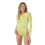 Roxy Womens Long Sleeve Surf Suit- Onesie Rash Guard Swimsuit – UPF 50+, Back Zip Closure, Quick-Dry