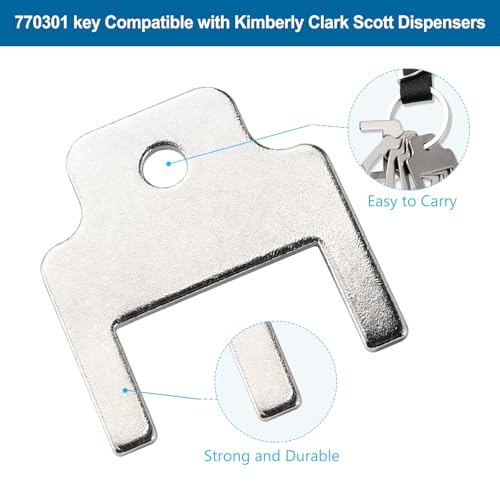VooGenzek 5 Stücke 770301 Schlüssel, mit Schlüsselring, Kompatibel mit Kimberly Clark Scott Spender