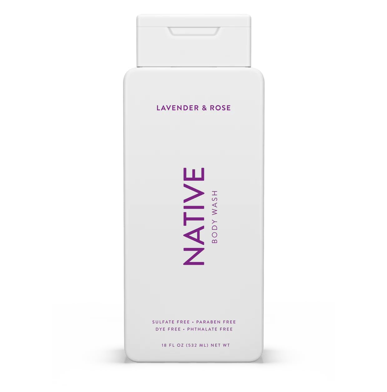 Native Lavender & Rose Body Wash 18oz, Pack of 2 Beauty & Personal Care