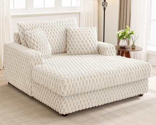 Chaise Lounge Chair Indoor: 53'' Comfy Oversized Reading Chair Fl...