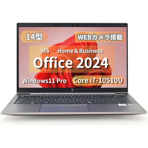 �y�����ςݕi�z�yMS Office H&B 2024�zWin11 Pro / 14�^�t��HD/�m�[�gPC ZBook 14G7 Core i7-10510U/Web�J����wajun��wifi/Bluetooth / 16GB / 256GB SSD