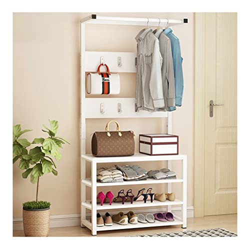 TIWAJO All-in-One Hall Tree with Bench, Coat Racks, and Shoe Bench for Entryway Organization