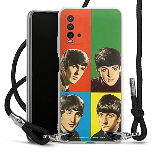 DeinDesign Coque Collier Compatible avec Xiaomi Redmi 9T Coque avec Cordon Coque avec Cordon Rock ‘n’ Roll Visages The… - Les Beatles, Paul McCartney, John Lennon, RIngo Starr, George Harrison DeinDesign Coque Collier Compatible avec Xiaomi Redmi 9T Coque avec Cordon Coque avec Cordon Rock 'n' Roll Visages The…