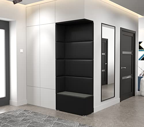 Furnitech GF88 Flur Dielenmöbel Garderobenschrank Dielenschrank Schuhschrank Flurmöbel Set Matt (GF88-21B-M1 Boston 14)