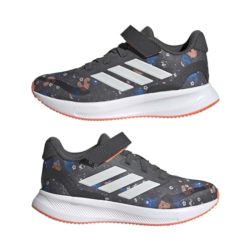 Image of adidas Kids' Marvel Run Falcon 5 Elastic Lace & Strap Shoe