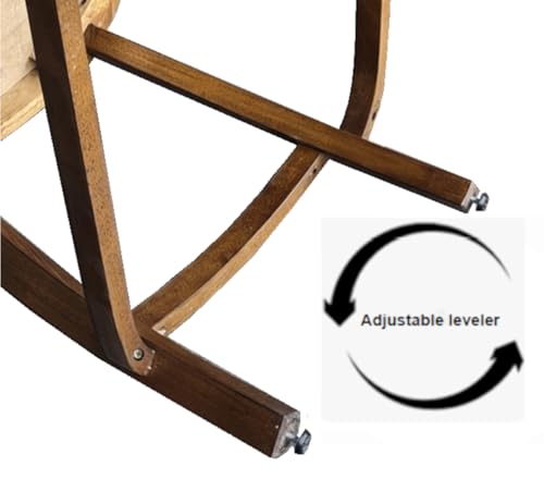 Home 2 Office Silla Butaco Giratoria con mecanismo de giro 360°, Tapizado en lino y respaldo, 24 pulgadas de altura del asiento, acabado nogal y beige miniatura 4