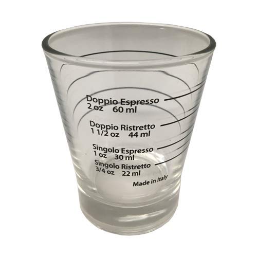 Espresso Shotglas Barista Kaffeeglas Shot-Glas Messbecher mit vier Markierungen Espresso Marese Cover