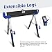 Prostormer Saw Horses 2 Pack Folding, Portable Heavy Duty Sawhorse with 2601 lbs Weight Capacity Per Pair, Adjustable Legs, Easy Carry Handle - Ideal for Home, Garage, and DIY Projects