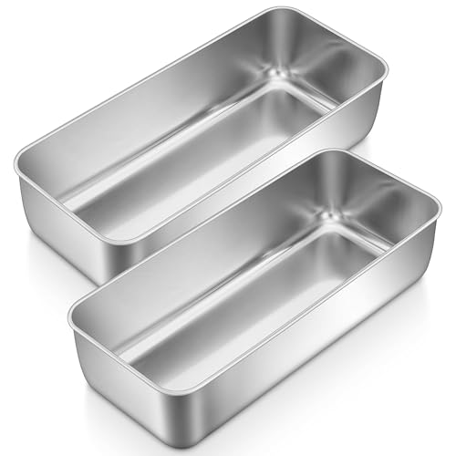 Image of P&P CHEF Stainless Steel Loaf Pan, 2PCS