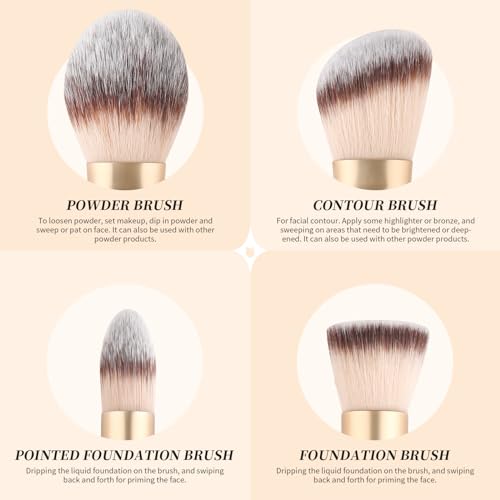 image for DUcare Makeup Brushes Duo End Foundation Contour Powder and Buffer Bru