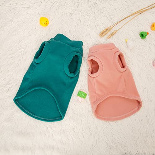 Dog Fleece Vest Warm Jacket Pullover Fleece Dog Sweater Cold Weather Cat Dog Clothes Coat Hoodie For Small Medium Dogs Pink L #TOP4