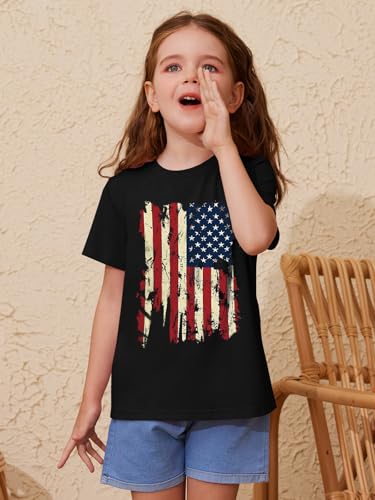 Image of ZDC Girls' Short Sleeve Shirts Kids Crewneck T-Shirts Summer Tops Basic Tees 5-14 Years