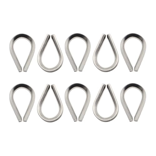 ANMITI 10 morsetti triangolari per cavi, accessori per sartiame, accessori di fissaggio, manicotto protettivo per funi metalliche, resistente ditale