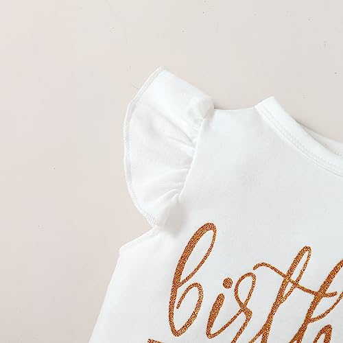 Image of LYSMuch Girls Birthday Outfit Birthday Girls Shirt Princess Tutu Tulle Skirt