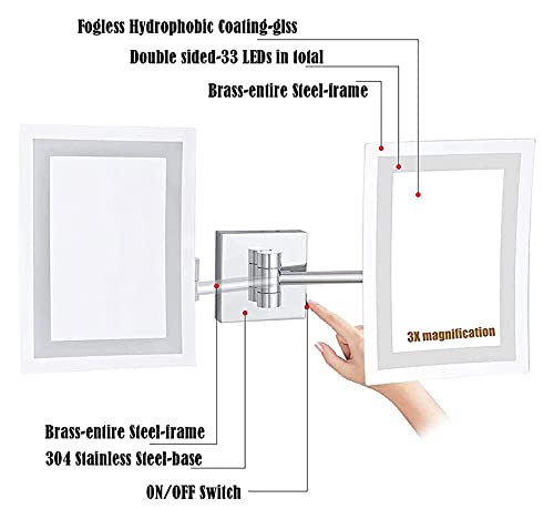 Miroir de maquillage mural résout le manque d'éclairage et d'espace - 6