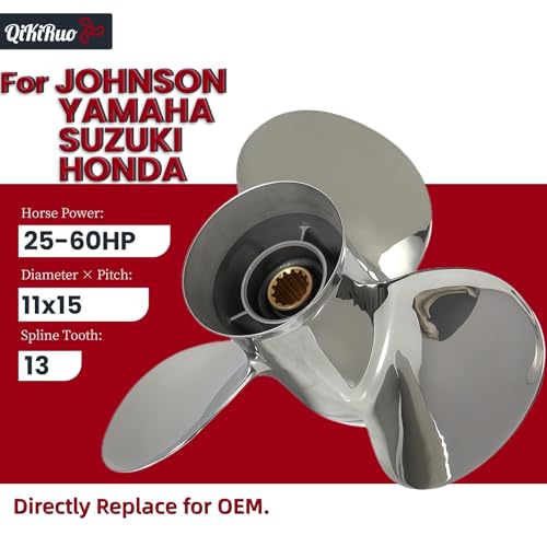 Hélice Evinrude 40HP 50HP résistant pour éliminer les vibrations - 2