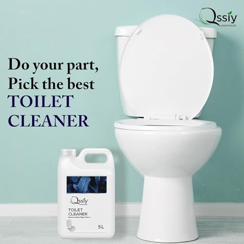 Image of QSSIY Toilet Cleaner Liquid 5L Fresh Scent - Antibacterial Gel for Indian Toilets, Stain & Limescale Remover (5000 ml (Pack of 1))