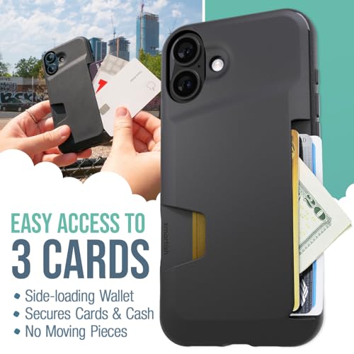 Image of Smartish - Leaf Me Alone - iPhone 16 Plus Wallet Case - Wallet Slayer Vol 1 [Slim + Protective] Credit Card Holder - Fits iPhone 16 Plus