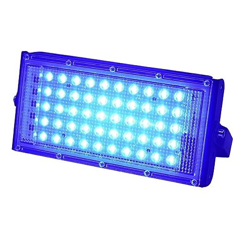 Projecteur LED extérieur bleu DELURA 50W IP65 pour jardin