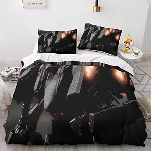Armored Core VI Fires of Rubicon Waldtier Bettwäsche-Set Mit Reißverschluss Und Kissenbezügen 2023 GAME Atmungsaktive, Hypoallergene Mikrofaser-Bettwäsche Für Kinder Und Jugendliche King（220x240cm）