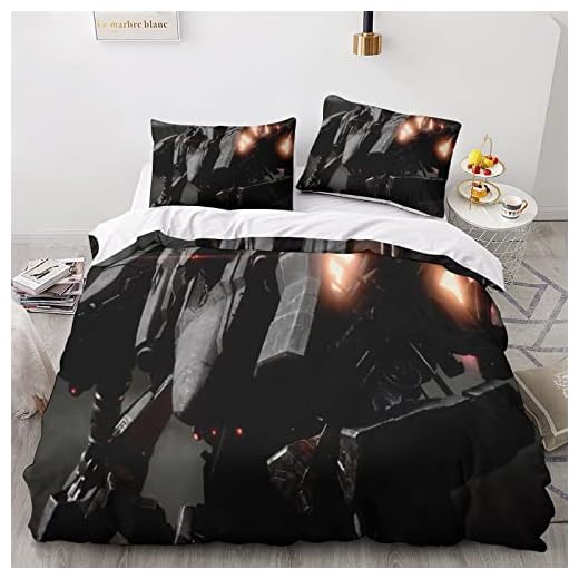 Armored Core VI Fires of Rubicon Waldtier Bettwäsche-Set Mit Reißverschluss Und Kissenbezügen 2023 GAME Atmungsaktive, Hypoallergene Mikrofaser-Bettwäsche Für Kinder Und Jugendliche King（220x240cm）