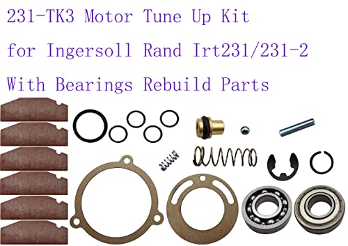 231-TK3 Motor Tune Up Kit for Ingersoll Rand Irt231/231-2 With Bearings Rebuild Parts