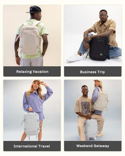Image of Hynes Eagle Travel Laptop Backpack 16 inches Lightweight Flight Approved Carry on Personal Item Bag Weekender Bag Daypack 20L Light Grey Blue