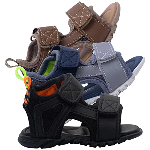 Papete Infantil Menino Sandália Bebê Leve Calce Fácil 15.02 (Preto, br_footwear_size_system, toddler