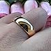 TUTISS 7mm Gold Tungsten Rings for Men Women Engagement Wedding Bands Domed Polished Comfort Fit Size 8