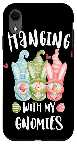 Carcasa para iPhone XR Cute Easter Egg Gnome Funny Hanging With My Gnomies
